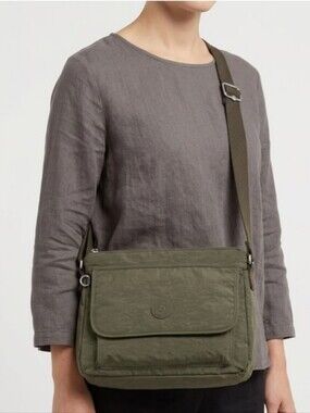 Kipling Gray Nylon Crossbody Bag Adjustable Strap